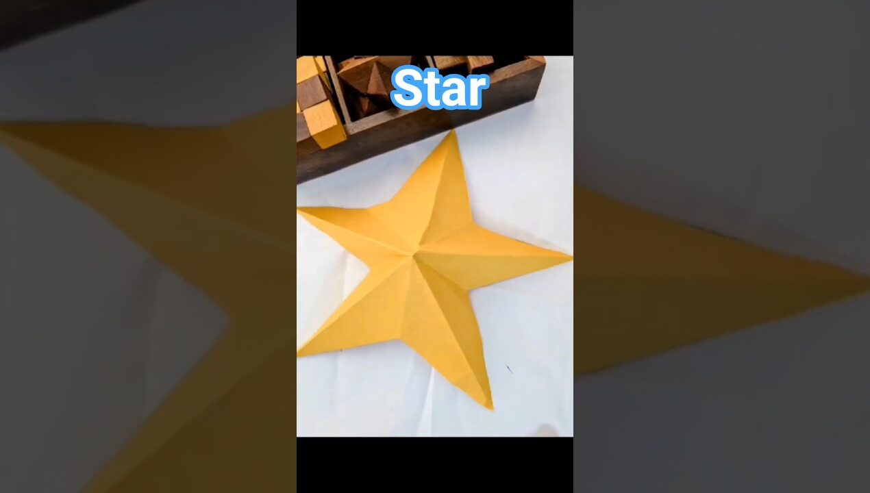 3D Paper Star. #diwalispecial #teandingshorts  #diwalicraftidea #craft #diy #viral #youtubeshorts