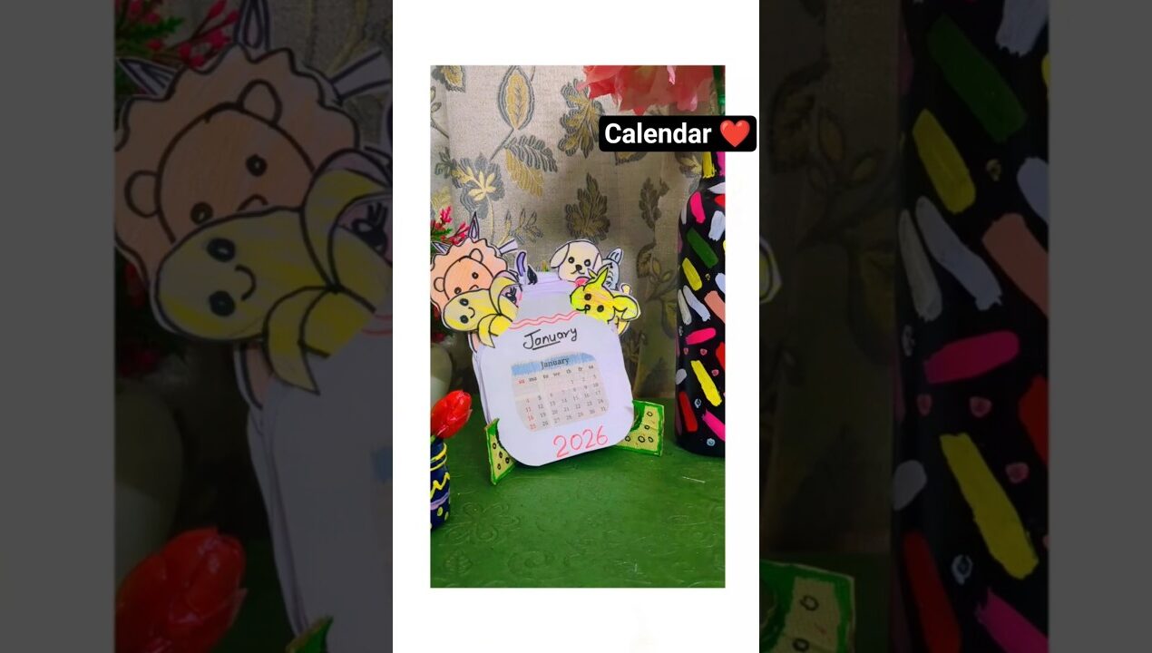 DIY Calendar | Paper Craft Idea | Easy & Beautiful | desk Calendar #youtubeshorts #shorts #trending