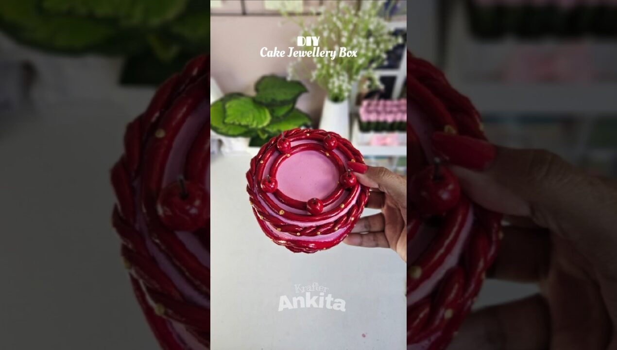 DIY cake jewellery box #craft #diy #diyideas #handmade #homedecor #krafterankita #shorts #ytshorts