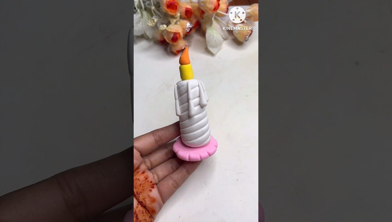 DIY idea 💕supar clay diye candle banano😊#diy #trend #painting #art #craft #youtubeshorts