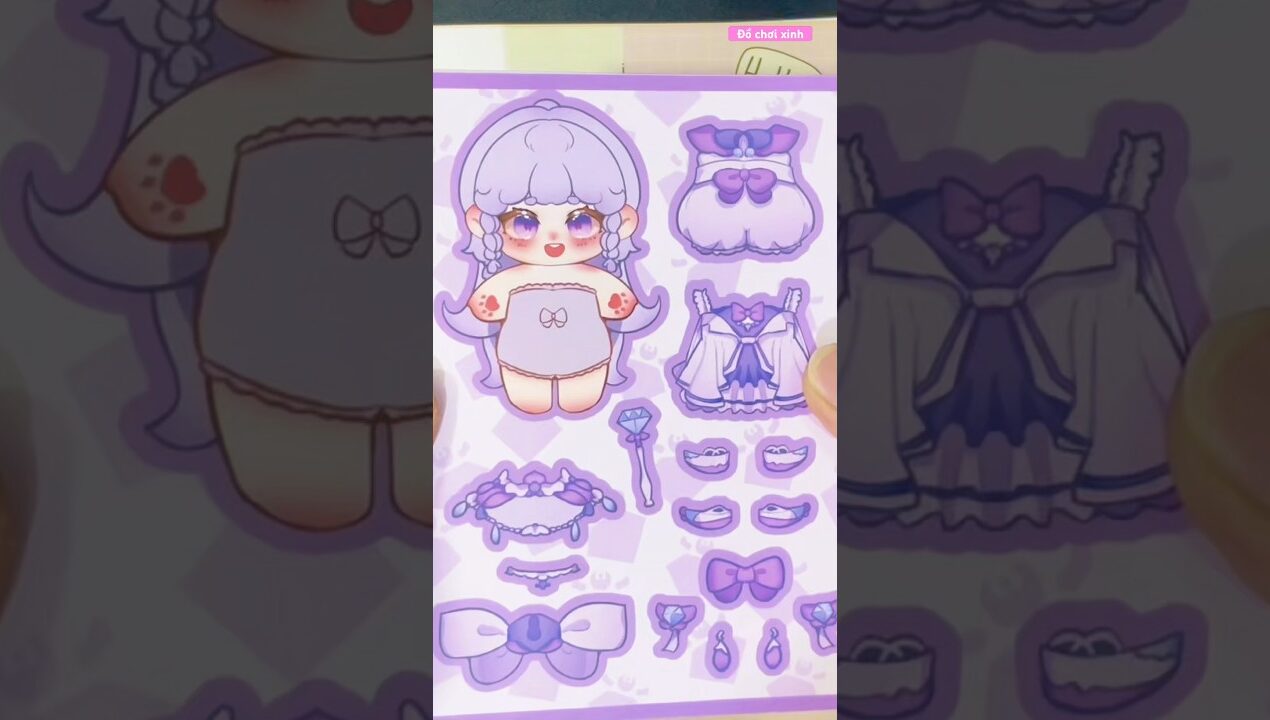 🌈DIY-Immersive Dress Game-Ep35-Sticker Hình Dán Trang Phục Cute#shorts #sticker #diy #princess