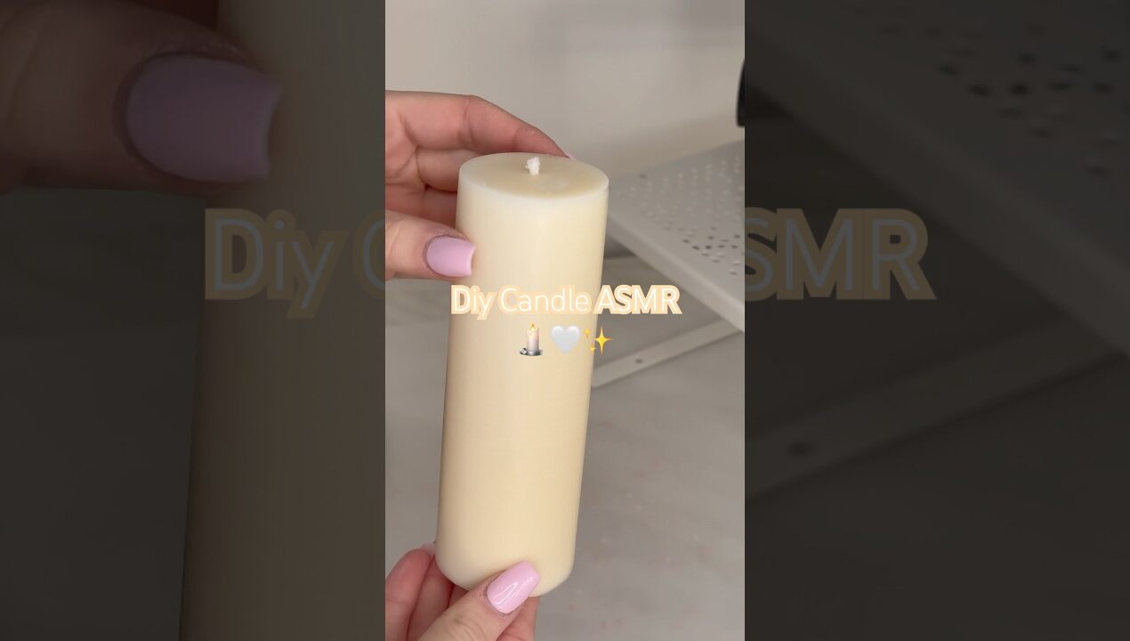 🤍Making Diy Candle ASMR🕯️✨ #smallbusiness #diy #cute #candles #asmr #handmade #decoration #pillar
