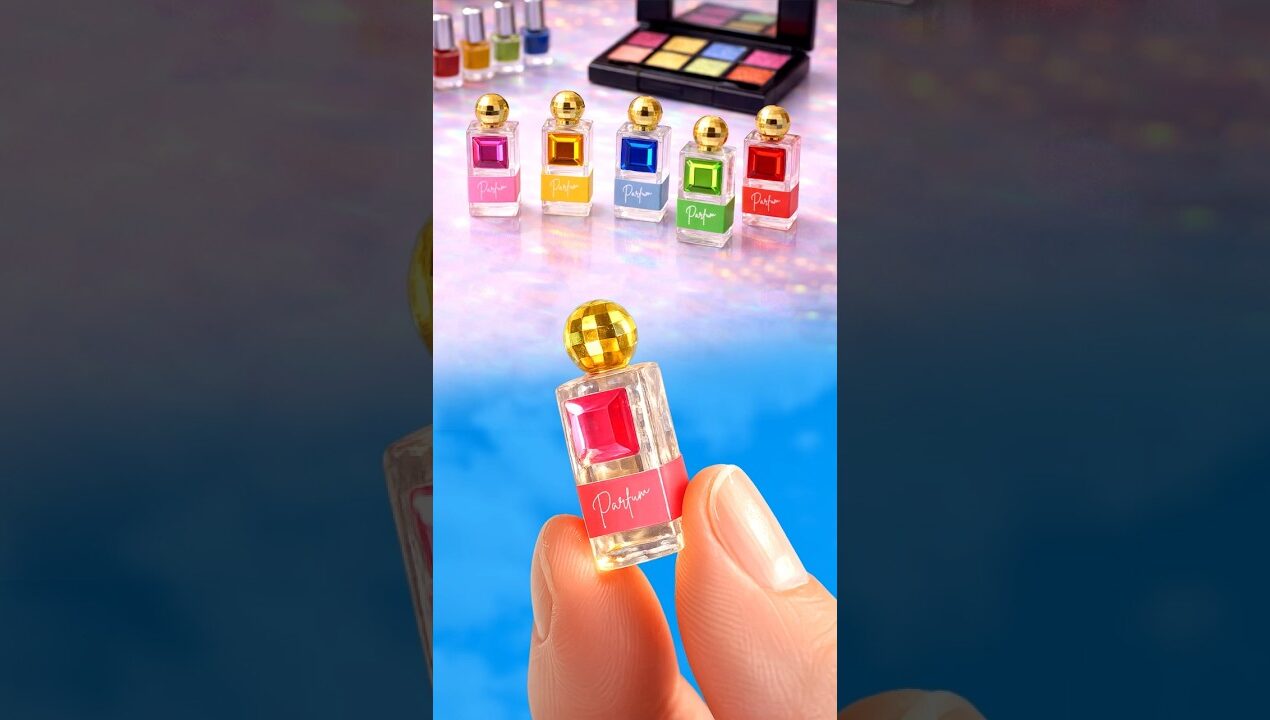 DIY Miniature Perfume Bottles You Won’t Believe Are Handmade 😳✨ #shorts #diy #miniature #barbie