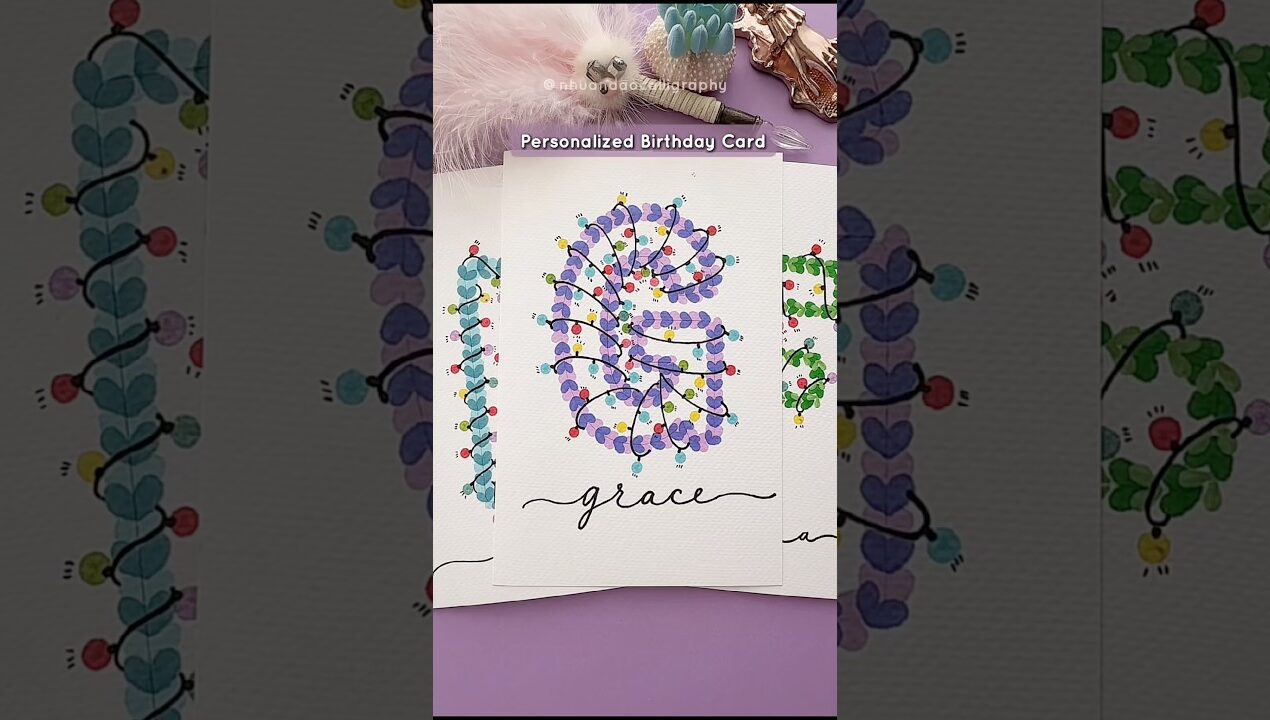 Handmade Personalized Initial Card — Unique Birthday Gift Idea #nhuandaocalligraphy