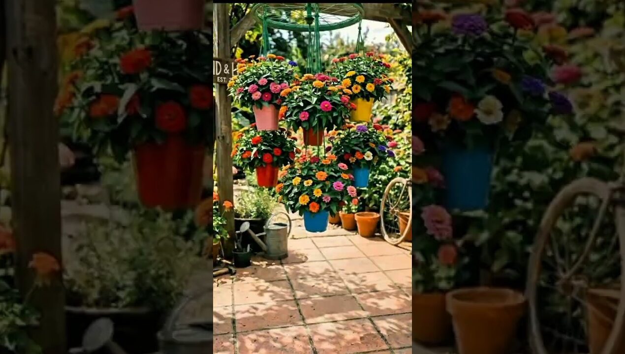 Turn Plastic Bottles Into a Beautiful Hanging Garden 🌸 Easy DIY #flowerplanter #garden