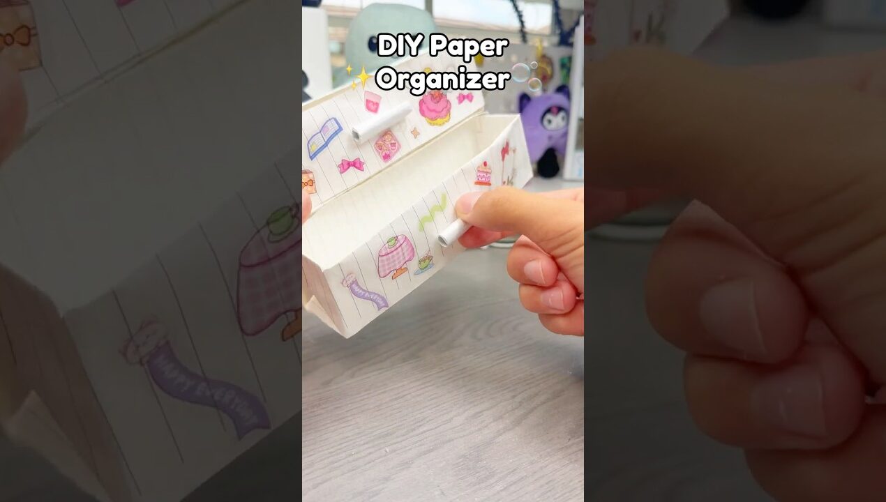 😯Cute DIY Paper Organizer!? #papercraft #cutecrafts #crafts #craft #cute #diy #diycrafts