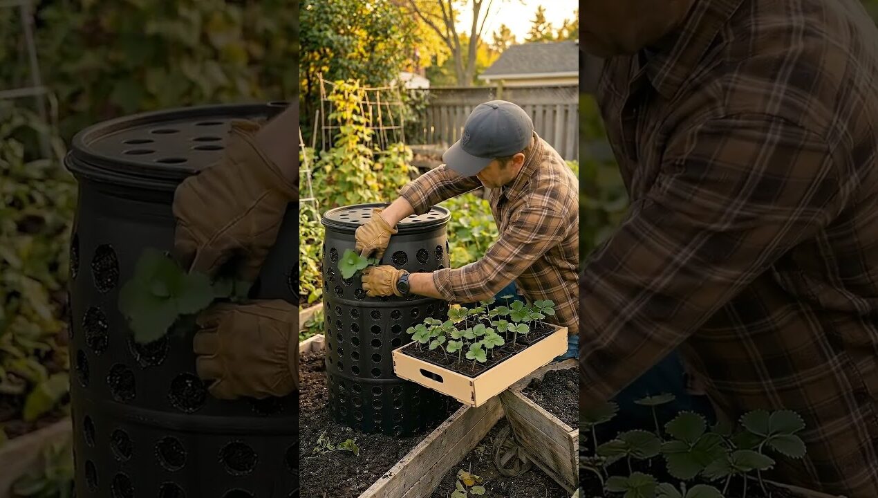 1 Barrel 🍓 Dozens of Strawberry Plants! #garden #diy #GardenHack #GrowFood #BackyardDIY