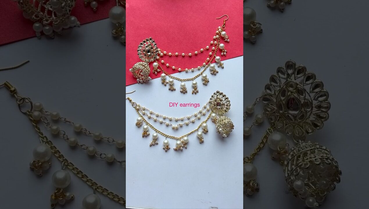 DIY earring chain #diy #shorts ￼