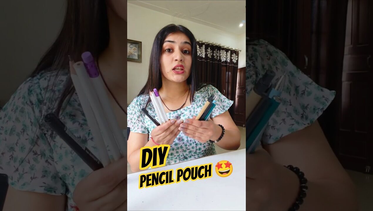 Back to School Craft😱Cute DIY Pencil Pouch 💕 |   #craft #diy #ytshorts #ytviral #viralvideo #yt