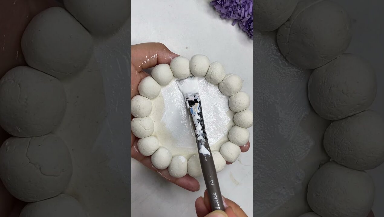 DIY Trays with homemade clay 👀😱 #diy #clay #clayart #shorts #ytshorts