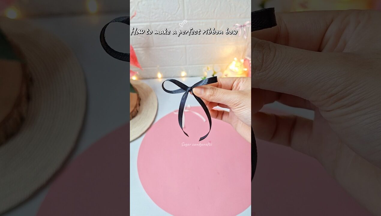 Easy way to make perfect bow✨🎀 #shorts #diy #art #craft #youtubeshortsvideo