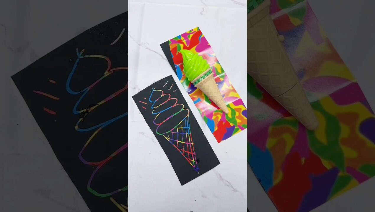 REVIEW Tranh Giấy Cạo Kem Bạn Nói Ai Đẹp Hơn #funnyshorts #diy #trending #scratch