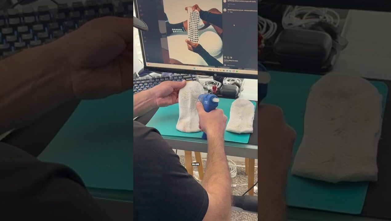 I made grip socks 🧦⚽️ #soccer #football #diy