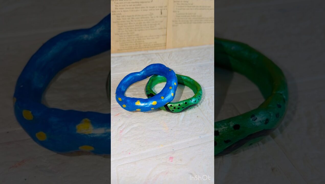 dix bangles from clay||hand made bangles #diy #craft #shorts #banglescraft #clayart