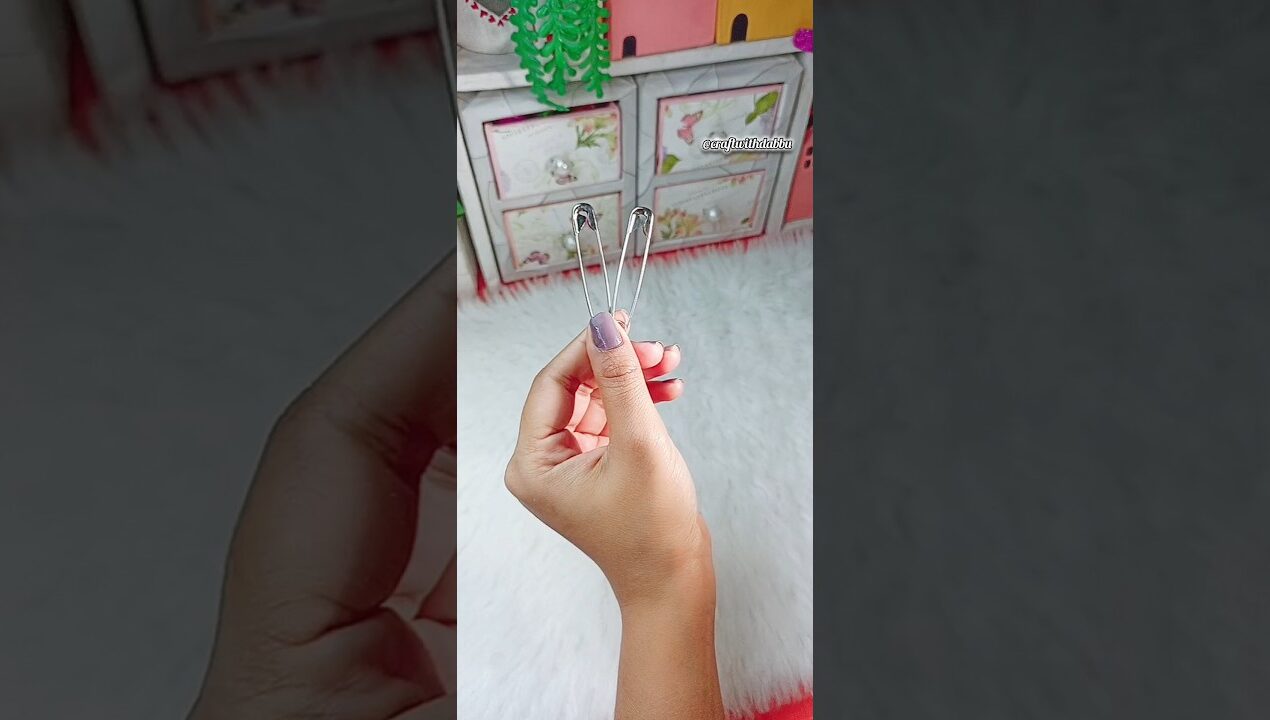 Diy Safety Pin Earrings 😱/#shorts /#craftwithdabbu /#earrings /#trendingnow