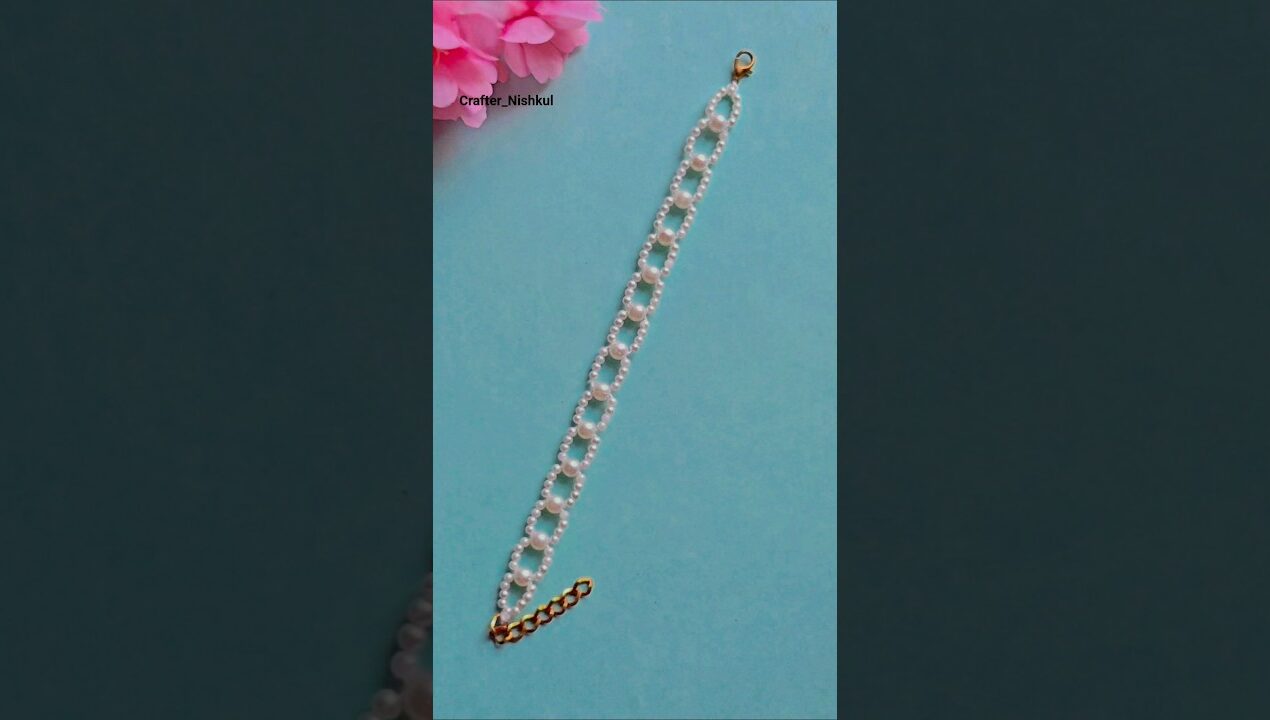 DIY Pearl Bracelet 💫| Aesthetic & Easy Tutorial | #handmade #diy #craft #jewellery #shorts #bracelet