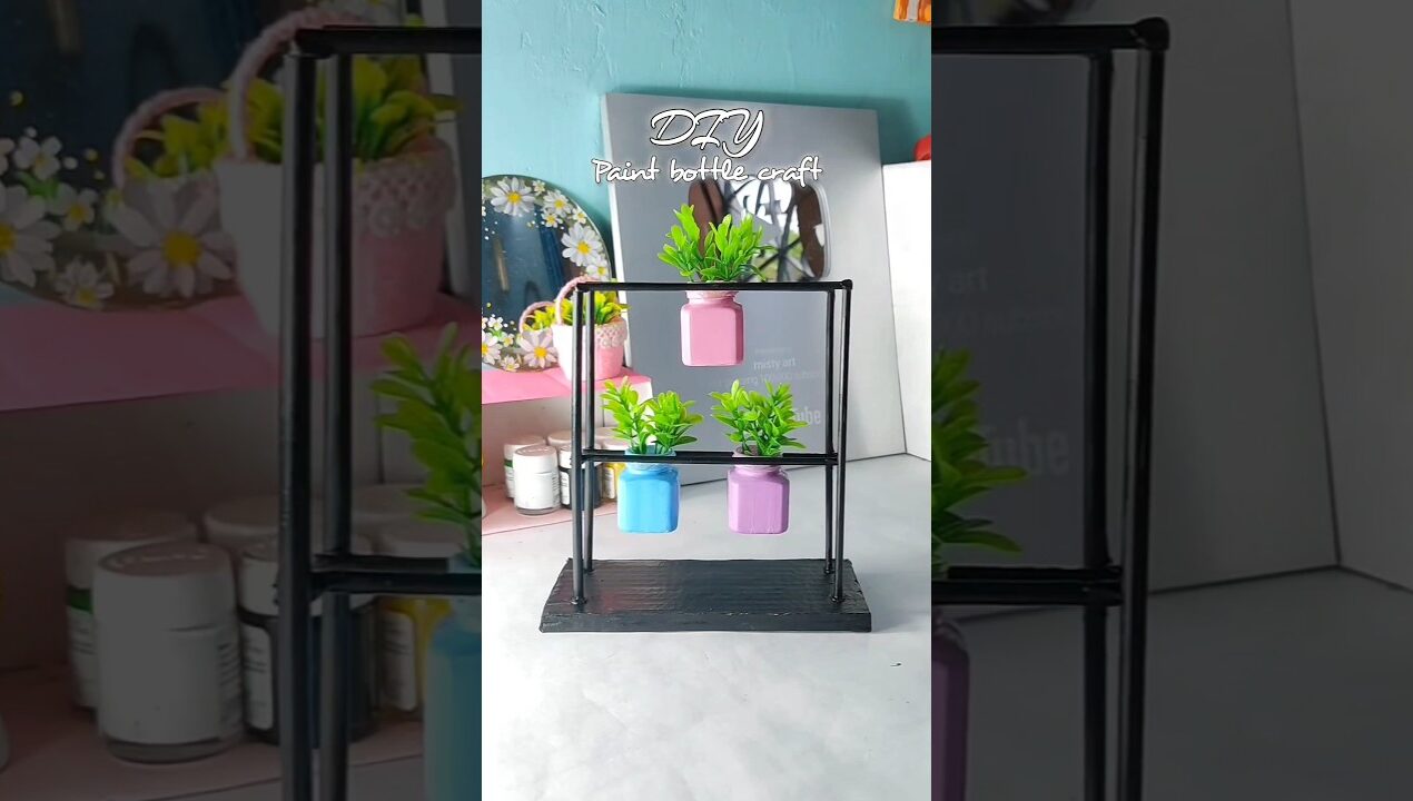 Diy  Paint bottle craft idea #diy #youtubeshorts