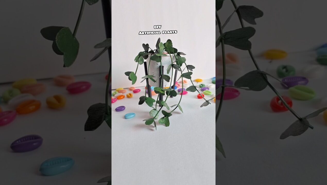 DIY artificial plant 🪴 #shorts #artificialplants #viralshort #craftideas #diyplanters #trending #art