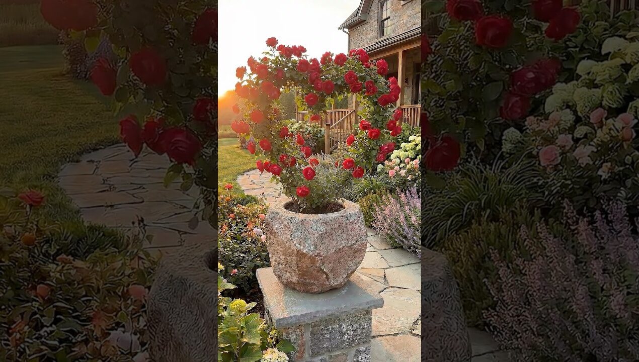 Incredible Garden Beauty! Planted a Bush, Grew a Living Heart ❤️🤯 #garden #diy #gardening