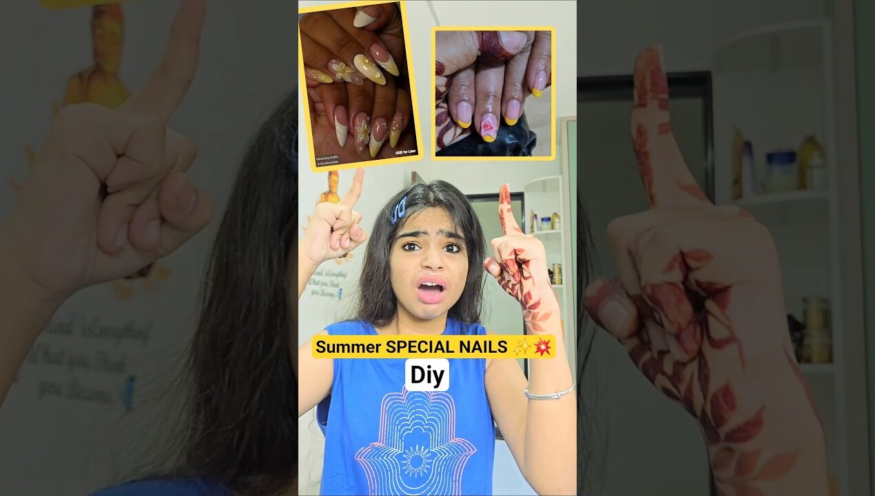 Summer SPECIAL NAILS ✨️💥 #shorts #minivlog #ashortaday #tranding #vlog #diy #nails #mehndi #mehandi