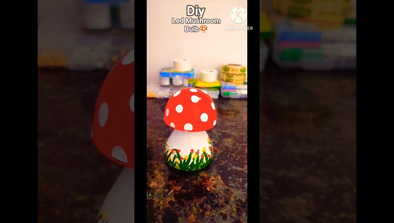 Diy Led Mushroom Bulb 🍄 Best Out of Waste idea 💡#shortvideo #diy #trendingshorts #craft #viralshort