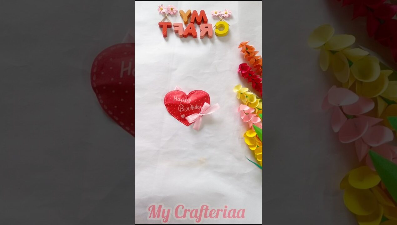 Cute Heart Box DIY 💖Birthday Surprise Idea#diy#handmade #papaercraft #trendingshorts #shorts#song#yt