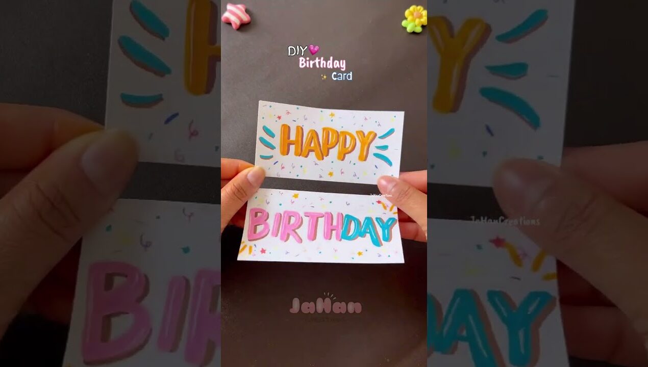DIY unique birthday card 💖💗 #diy #papercraft #handmade #shortvideo #birthday gift ay
