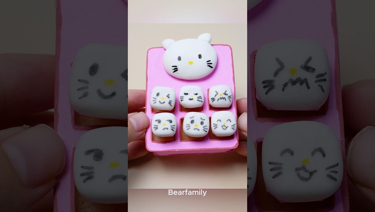 Hello Kitty Pop It DIY 🎀 Cute Clay Craft | BearFamily #shorts #toys #funny #art