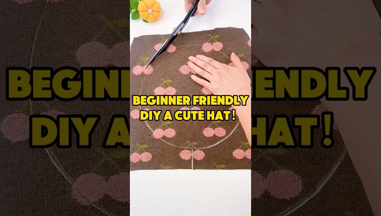 Even a Beginner can DIY this cute hat from an old sweater!