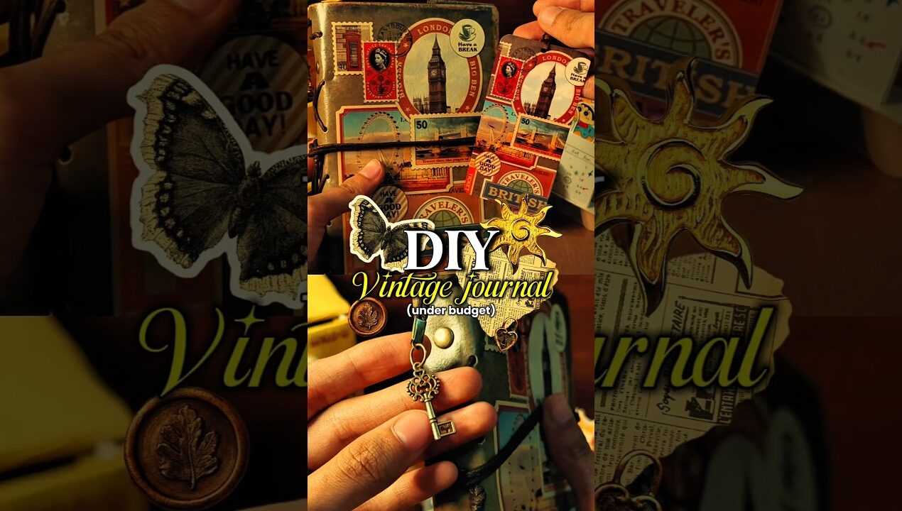 DIY Vintage Journal *under 400*😱🔥 #shortsyoutube #shortsfeed #youtubeindia #shorts