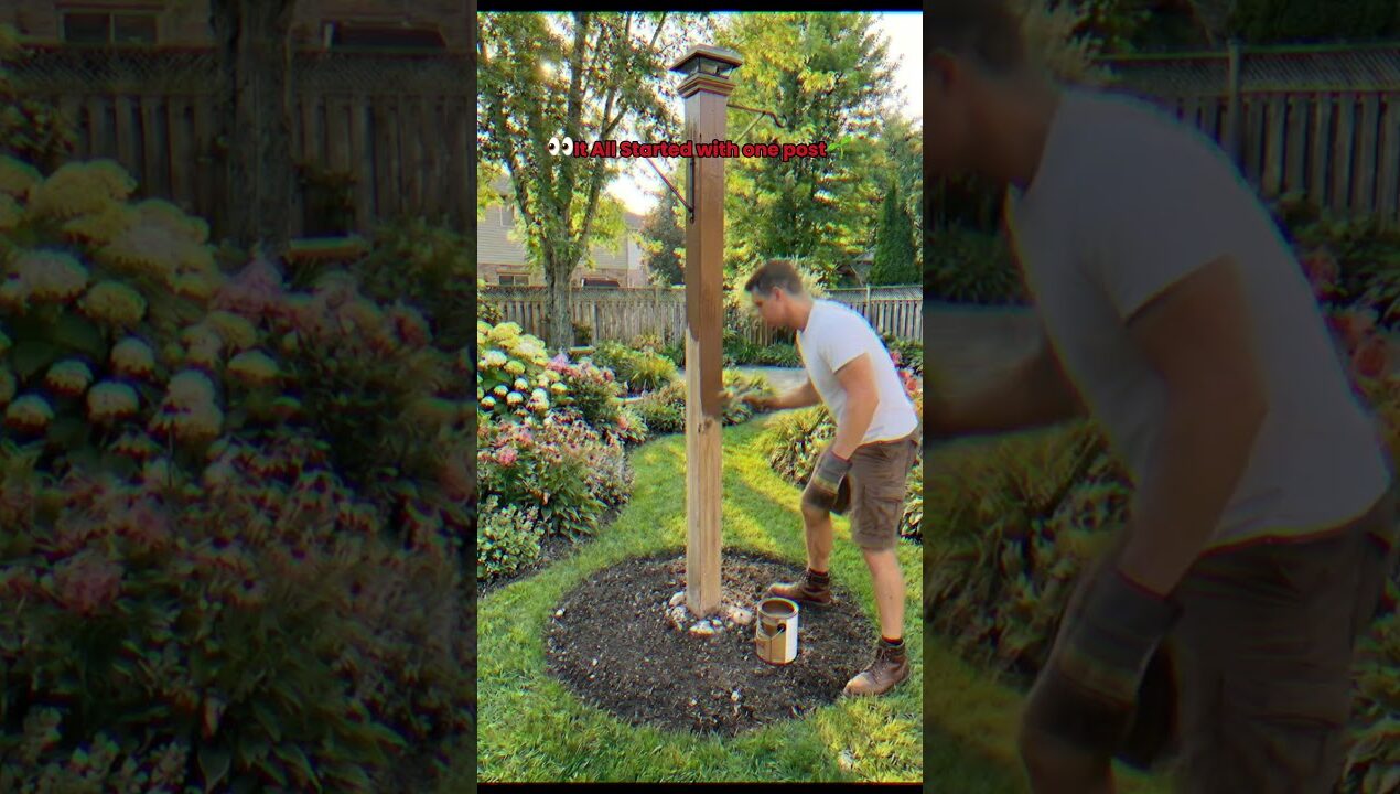 Gardening ideas for home: This simple post trick made my garden look EXPENSIVE overnight… #shorts