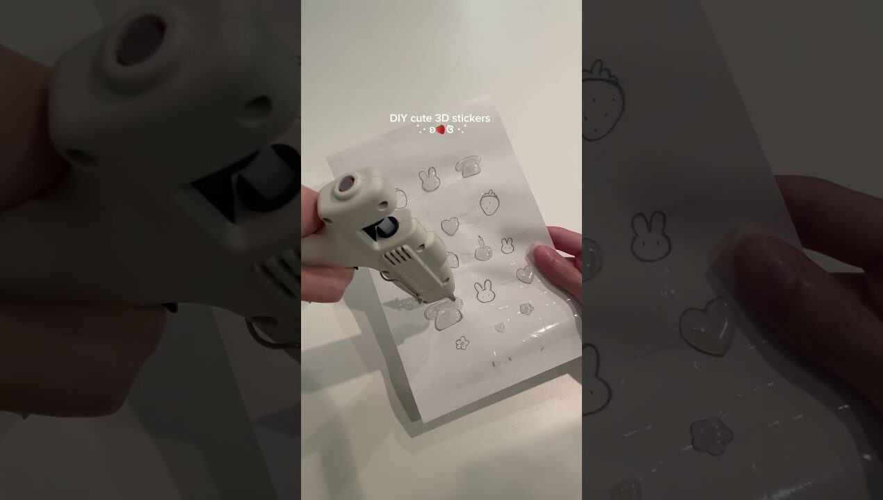 DIY cute 3D stickers 🍭 #fy #diy #tutorial #cute #manualidades #easy