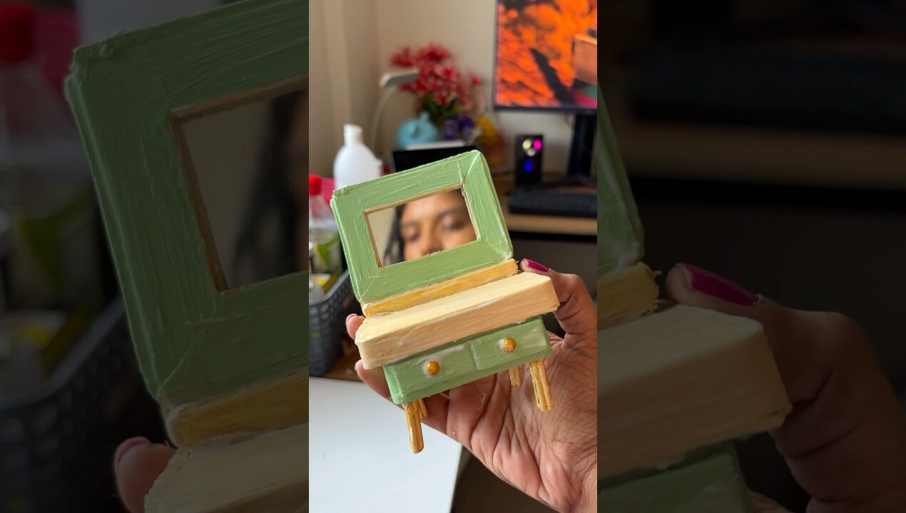 Part -2 mini makeup studio #shortvideo #shorts #art  #diy #mirror #trending #miniature