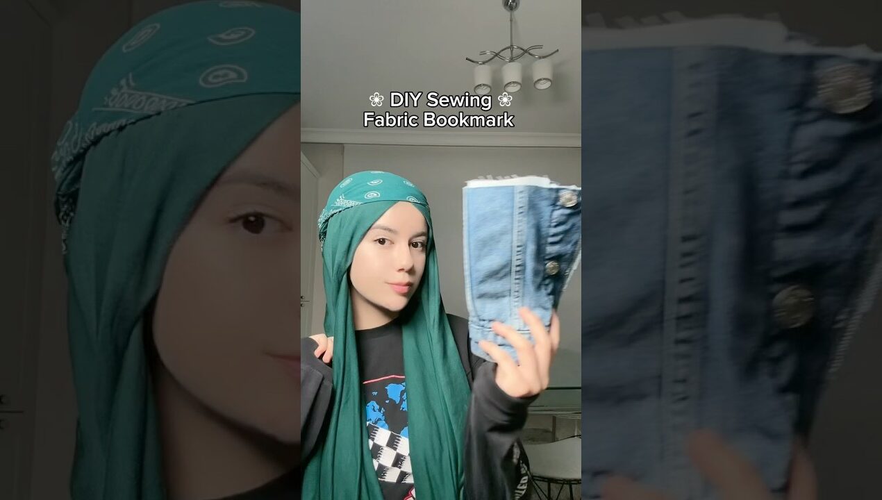 DIY Denim Bookmark (Easy Sewing Project Idea✨) #diy #sewing