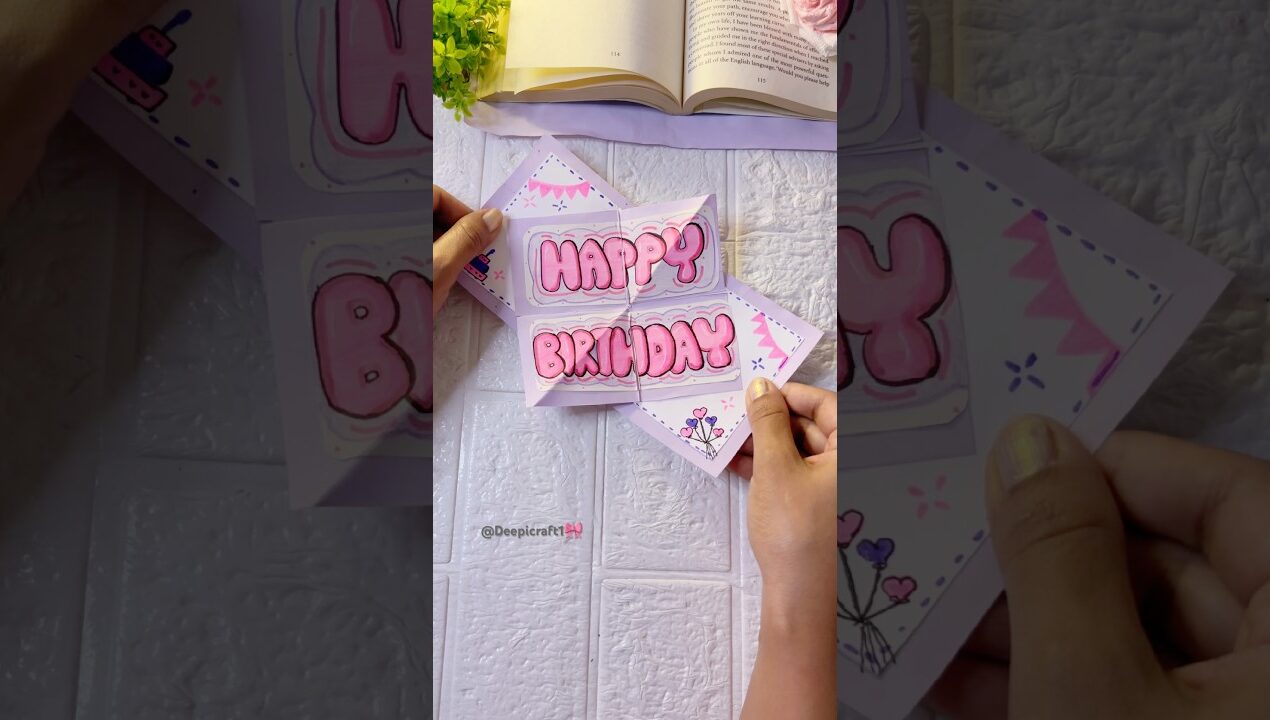 DIY Birthday Card #diy #craft #shorts