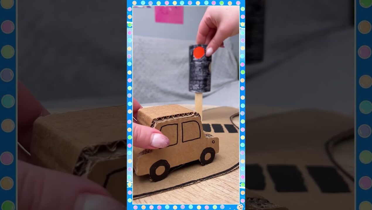 ✨ DIY Cardboard Car Learning Play #kids #crafts