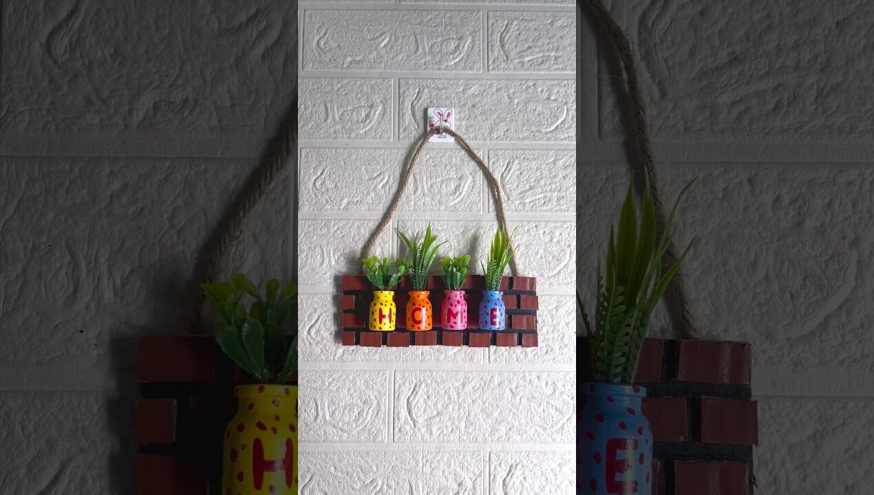DIY Wall Hanging Planter Craft ideas #youtubeshorts #diy #craft #homedecor #shortviral