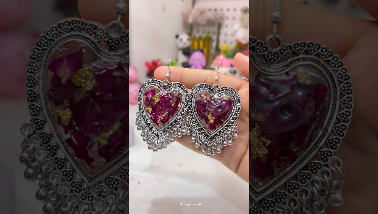 Diy Resin Jhumka 😱 #youtubeshorts #diy #handmade #resin #jhumka #shorts #shortsfeed #trending