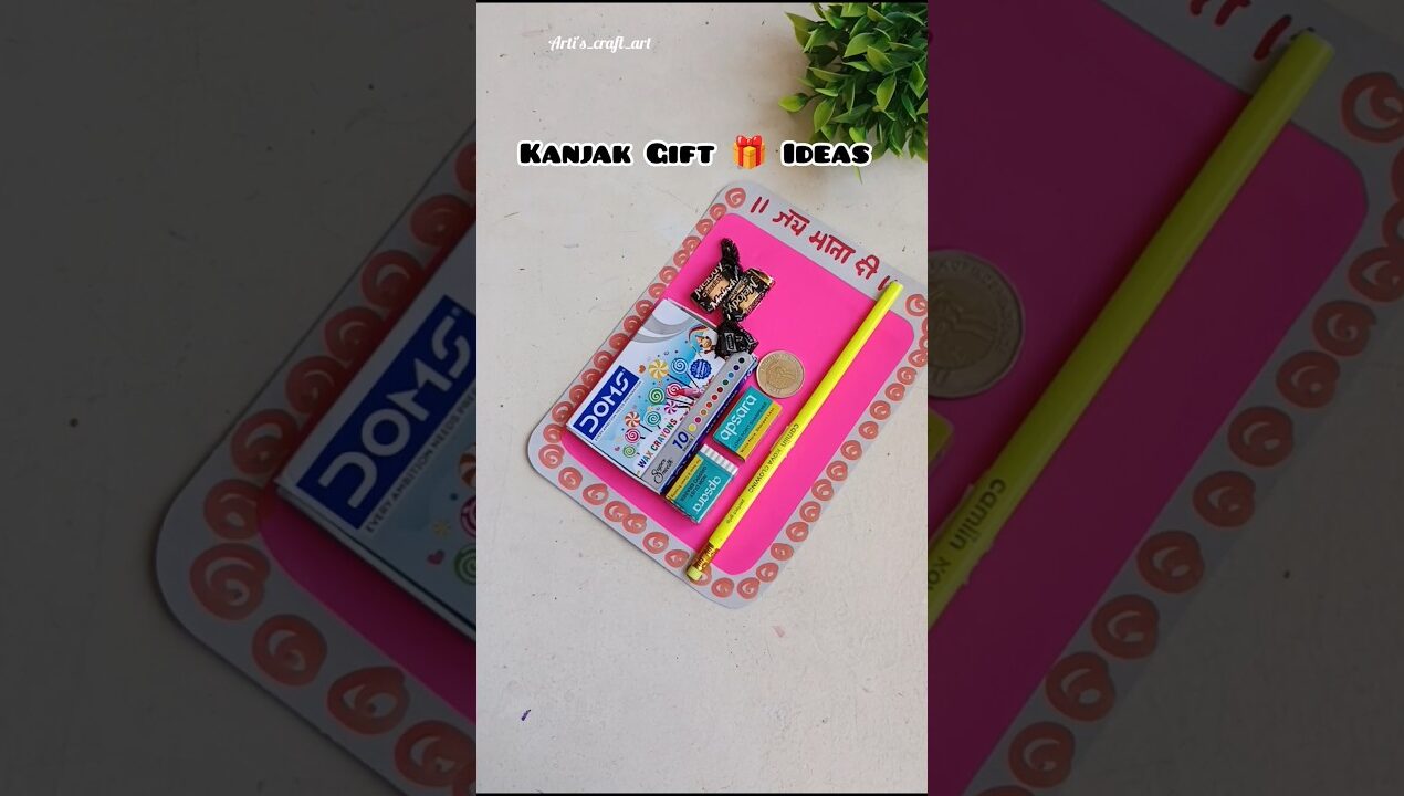 Navratri kanya pujan gift idea | DIY kanjak gift #shorts #navratri #diy #youtubeshorts #kanjakpoojan