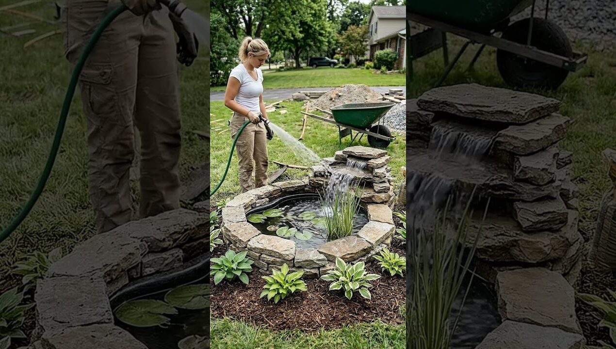 DIY Backyard Koi Pond Build: Step-by-Step Stone Waterfall Transformation