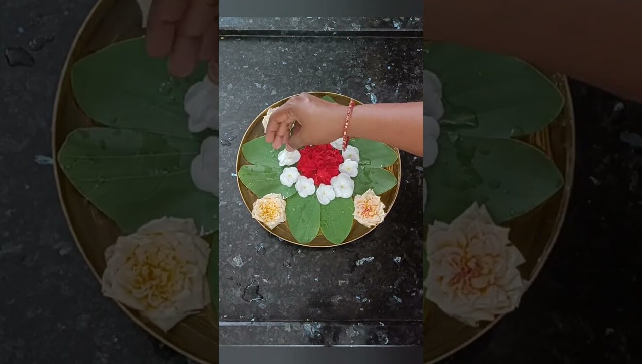 #uruli decoration idea 💐#shorts #easy#uruli#flowergarde#home #shortsfeed#garden#poojadecoration.