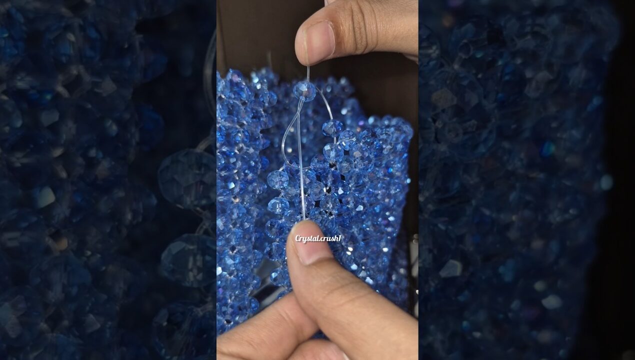 Crystal beaded bag ♥️#beadedbag #diy #trending #youtubeshorts