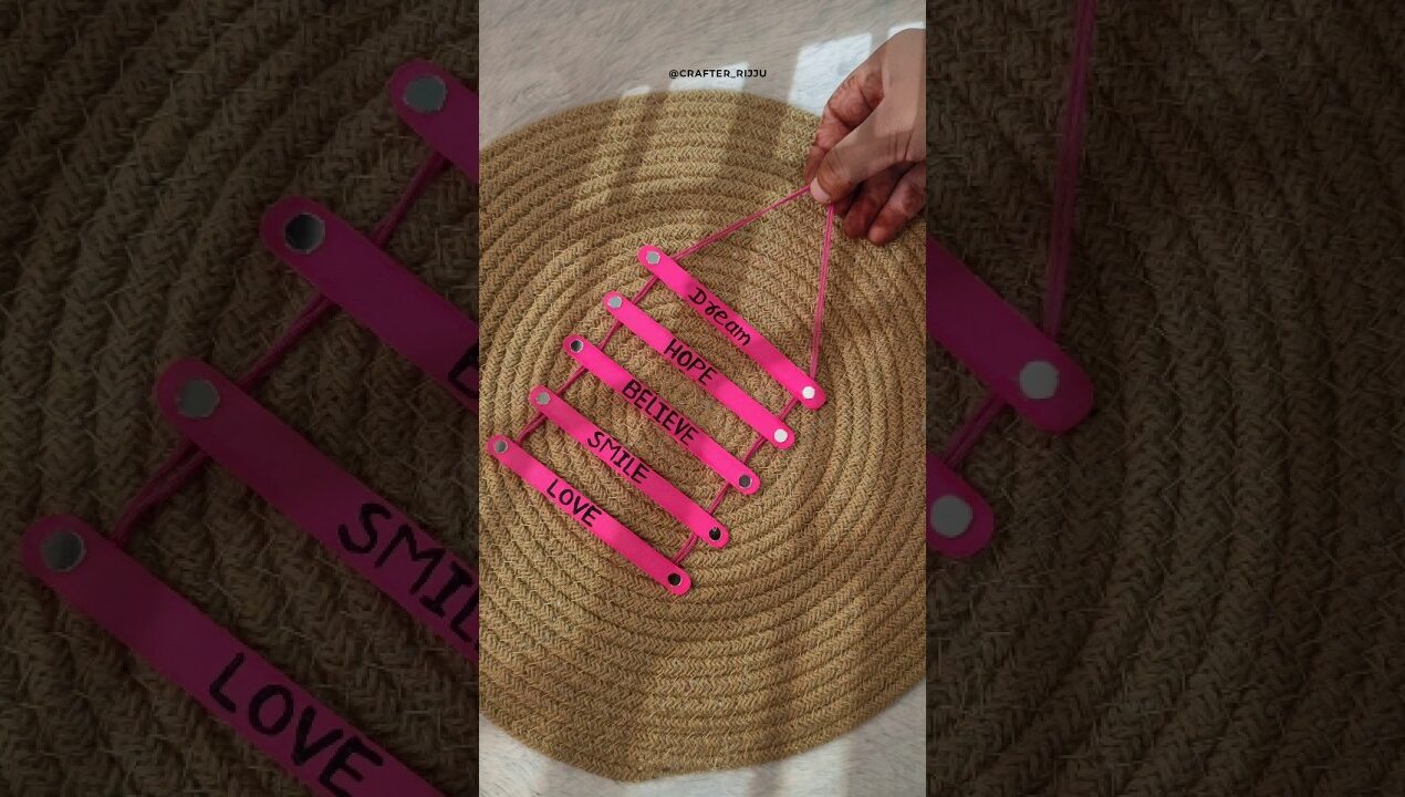 5-Minute Room Decor Idea ✨ #bestoutofwaste #shorts #diy #crafts #diycrafts #icecreamstickcrafts