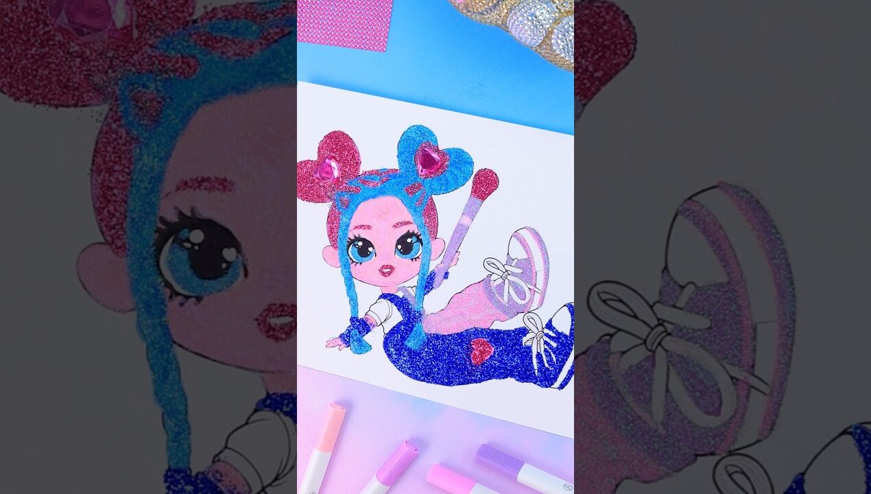 Coloring Lali With Lalilu DIY Ideas #asmr #dollDIY