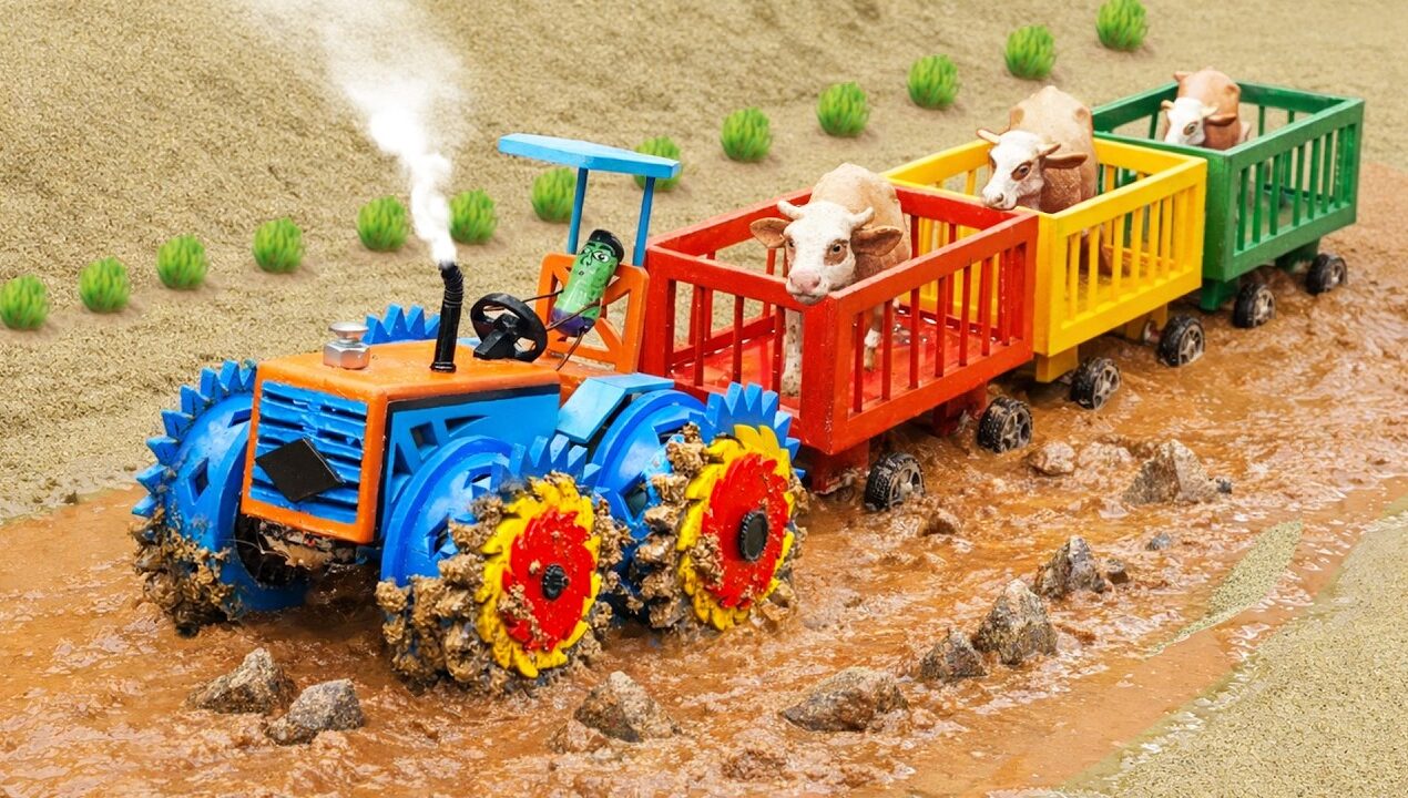 TOP Most Creative Off-road Wheel for Tractor on Mud | DIY Bulldozer Farming | HP Mini DIY Tractor