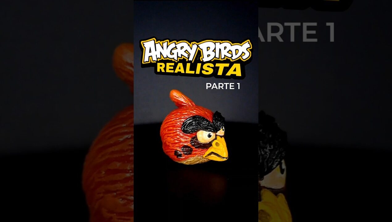 ANGRY BIRDS REALISTA (parte 1) RED #angrybirds #handmade #diy #videogames #toys #shorts #craft #art