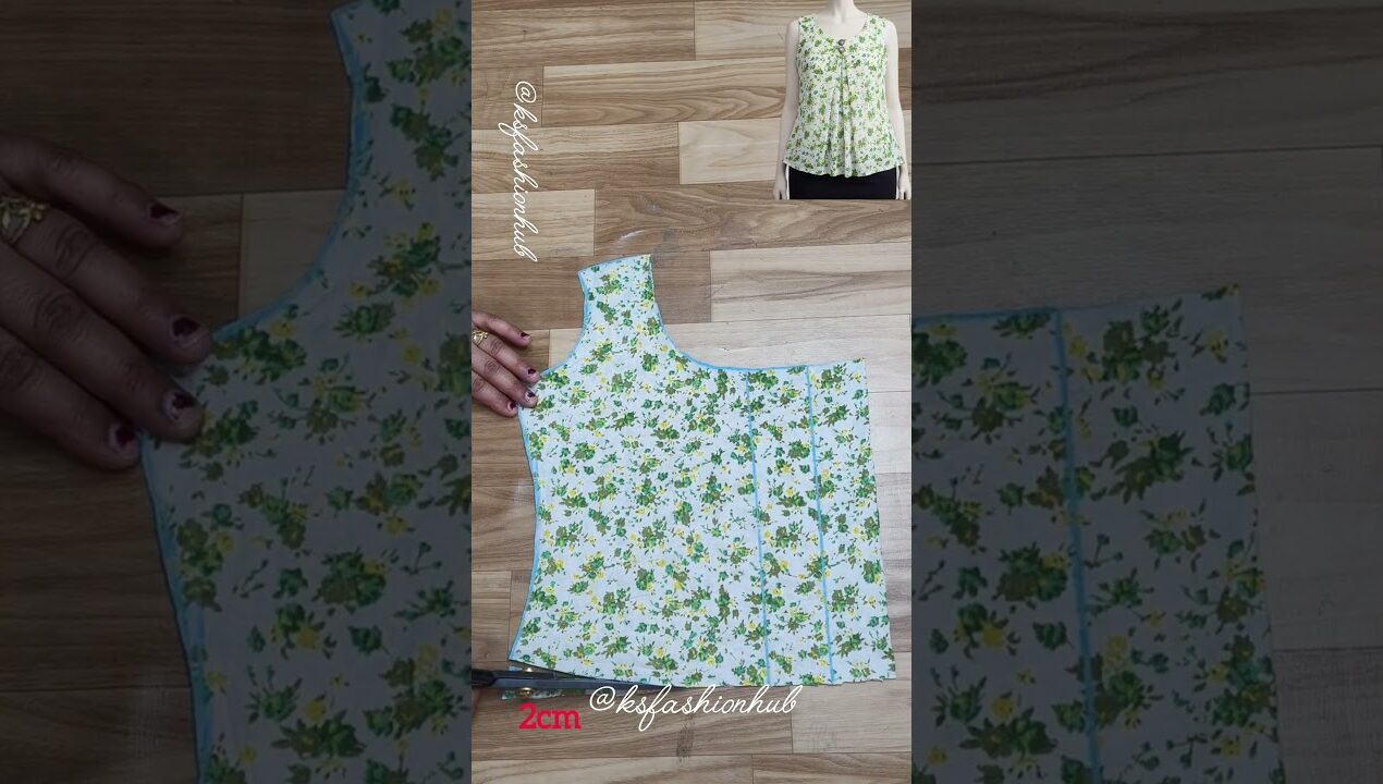 Front Pleated Summer Top Easy ✂️ #viralshorts #shorts #diy #fashion #sewing