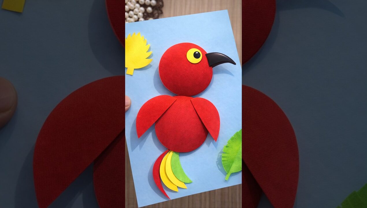 Paper sheet Bird easy craft ideas for kids #shortvideo #ytshorts #viralvideo #papercrafts #craft#diy