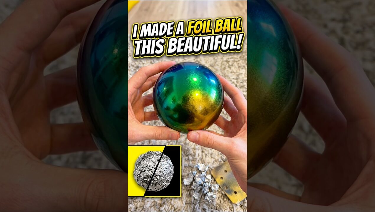 Wait For The End: DIY Mirror Foil Ball! 😱#viral #experiment #shortsviral #shorts #short