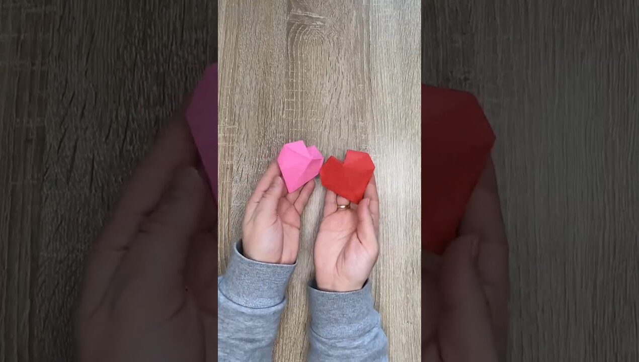 DIY 3D paper heart #004 #diy #artandcraft #diyshorts #craft #papercraft #origami
